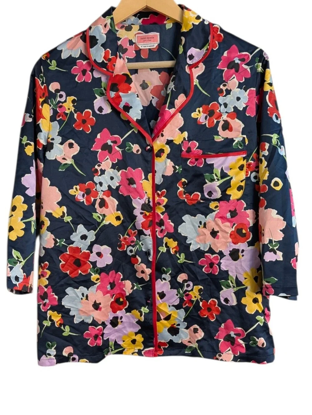 Kate Spade Floral Satin Pajama Set.... Size Medium